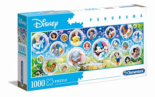 Clementoni- Puzzle 1000 Piezas Panorama Disney Classic (39515.6)