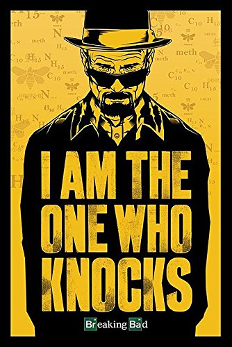 Close Up - Póster (61 x 91,5 cm, con póster sorpresa), diseño de Breaking Bad con texto "I am the one who knocks" Close Up - Póster (61 x 91,5 cm, con póster sorpresa), diseño de Breaking Bad con texto "I am the one who knocks"