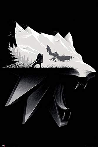 Close Up Póster The Witcher 3: Wild Hunt - Wolf Silhouette (61cm x 91,5cm)