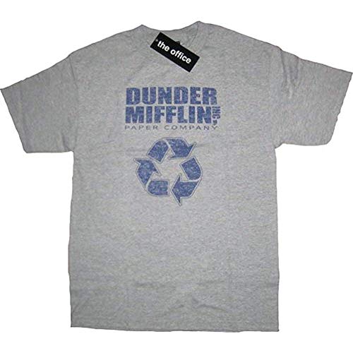 C.N. Dunder Mifflin Inc Paper Company Recycle T-Shirt Gray