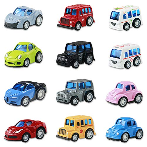 Coches de Juguetes Cars 12 Coches Metalicos Juguete Mini Tire hacia Atrás El Metálic Coche Juguetes Niños 3 4 5 Años