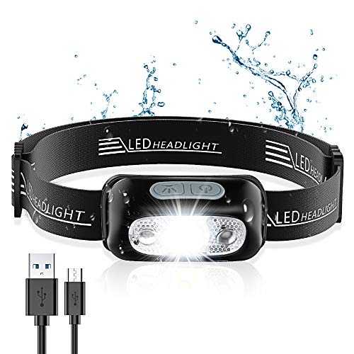 Cocoda Linterna Frontal, LED USB Recargable Linterna Cabeza con 4 Modes de Luz, Sensor de Movimiento, 160 Lúmenes, Impermeable IPX6 y Ajustable Ángulo & Correa, Frontal LED para Cámping Correr Cocoda Linterna Frontal, LED USB Recargable Linterna Cabeza con 4 Modes de Luz, Sensor de Movimiento, 160 Lúmenes, Impermeable IPX6 y Ajustable Ángulo & Correa, Frontal LED para Cámping Correr