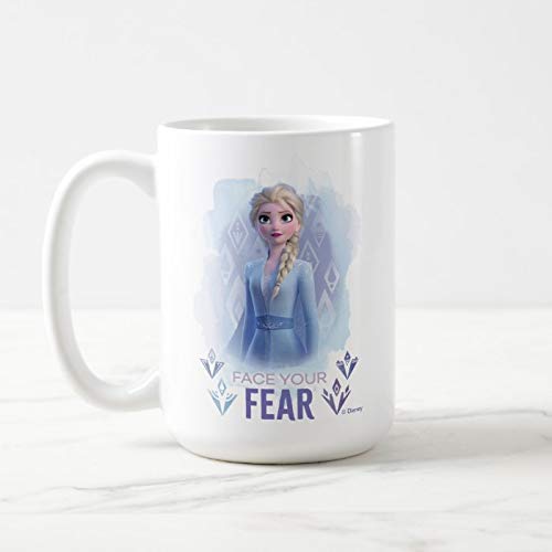 Coffee Mug, 15 oz Mug, Tea Cup, Frozen 2: Elsa Face Your Fear Coffee Mug