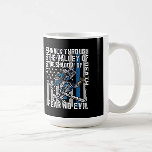 Coffee Mug, 15 oz Mug, Tea Cup, Police Crusader I Fear No Evil Coffee Mug