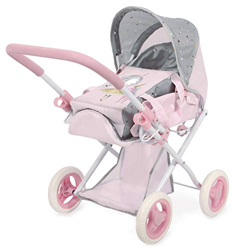 ColorBaby - Carrito de muñecas 3 en 1, sillita de paseo y canasto con asas Lovely Friends (49275)