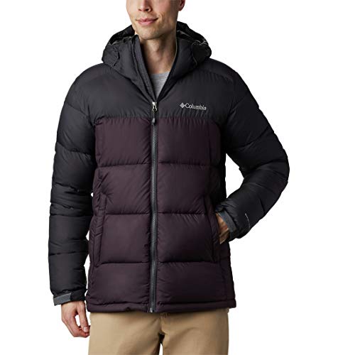 Columbia Pike Lake Chaqueta con Capucha, Hombre, Morado, Negro (Dark Purple, Shark), M