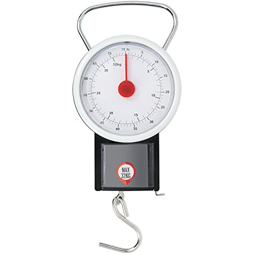 com-four® báscula de Equipaje para Equipaje, báscula de Equipaje de hasta 32 kg, báscula de Mano con Pantalla analógica (V1) com-four® báscula de Equipaje para Equipaje, báscula de Equipaje de hasta 32 kg, báscula de Mano con Pantalla analógica (V1)