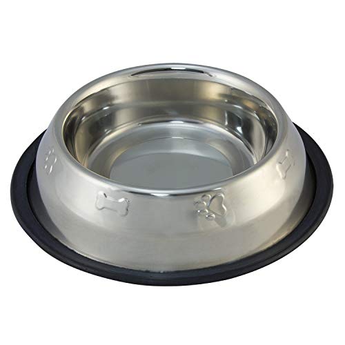 Comedero inoxidable antideslizante decorado - 450 ml / 20 cm Comedero inoxidable antideslizante decorado - 450 ml / 20 cm