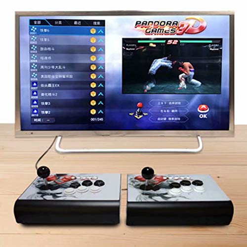 Consola de Juegos 3D - Consola de Juegos Retro HD 2448, Adecuada para Que la controlen Dos Jugadores, Compatible con multijugador en línea | Salida de Audio HDMI/VGA/USB/AUX