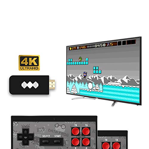 Consola de Juegos Retro, Consola de Videojuegos 4K HDMI 1400 Juegos clásicos incorporados Mini Consola Retro Controlador de Gamepad portátil USB, Videojuegos Plug and Play