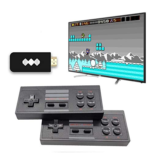 Consola de juegos retro, consola de videojuegos incorporada 620/818 Juegos clásicos con 2 controladores Juegos portátiles para niños, controlador inalámbrico Salida AV / HDMI Mi