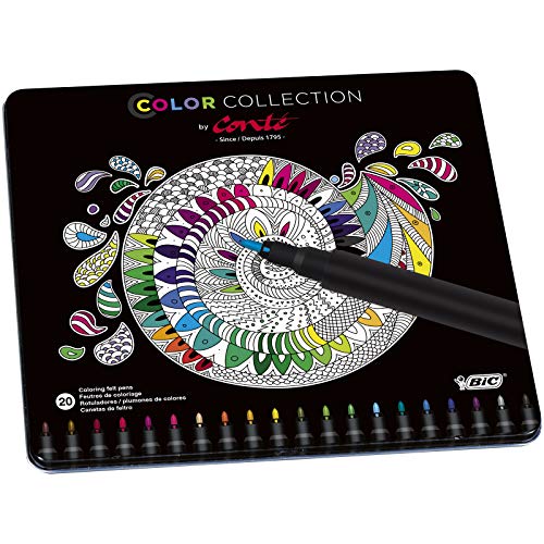 Conté rotuladores – colores Surtidos, Edición Limitada con Estuche Metálico de 20 unidades Conté rotuladores – colores Surtidos, Edición Limitada con Estuche Metálico de 20 unidades