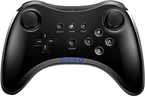 Controlador inalámbrico para Wii U, Hokyzam Classic Wii U Pro Controlador inalámbrico Bluetooth Gamepad con cable de carga USB