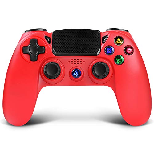 Controlador inalámbrico Proslife para PS4, controlador para Playstation 4/Pro/Slim consoles Touch Panel Joypad con Dual Vibra-RED