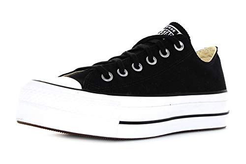 Converse Chuck Taylor CTAS Lift Ox Canvas, Zapatillas, Negro Black White White 001, 35 EU