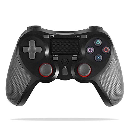 COOLEAD Mando para Playstation4, Controlador Inalámbrico Bluetooth para Playstation4 Doble Choque 4 con Panel Táctil Vibración Dual Compatible con PlayStation4 y PC(Negro)