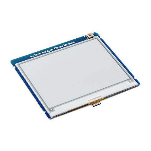 Coolwell Waveshare 4.2inch E-Paper Cloud Module 400×300 Pixels WiFi Connectivity 2.4GHz,Wide Viewing Angle, Paper-Like Effect E-Ink Display