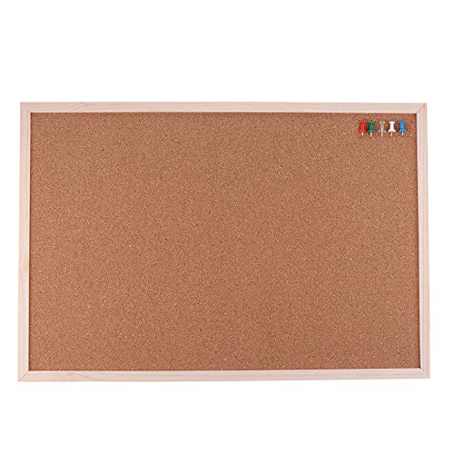 Corcho Natural con Marco de Madera Tablero de Nota de Pared de Corcho de Bricolaje Biodegradable, Usado en Ambos Lados, para Decoración del Hogar, Oficina, Cafetería, Pared de Fotos Etc—Marrón Corcho Natural con Marco de Madera Tablero de Nota de Pared de Corcho de Bricolaje Biodegradable, Usado en Ambos Lados, para Decoración del Hogar, Oficina, Cafetería, Pared de Fotos Etc—Marrón