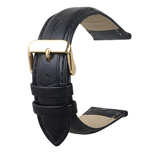 Correa Clásica Piel Becerro Reemplace la Correa Hebilla de Plata Reloj Herramienta Reparación Varilla de Resorte Hombres y Mujeres 18mm Negro Correa Clásica Piel Becerro Reemplace la Correa Hebilla de Plata Reloj Herramienta Reparación Varilla de Resorte Hombres y Mujeres 18mm Negro