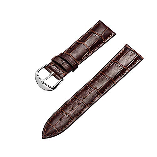 Correa De Reloj Cuero Genuino del Becerro Correa De Repuesto Ajuste para Reloj Tradicional Reloj Deportivo Reloj Inteligente Accesorios22mm Marrón Correa De Reloj Cuero Genuino del Becerro Correa De Repuesto Ajuste para Reloj Tradicional Reloj Deportivo Reloj Inteligente Accesorios22mm Marrón