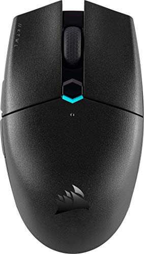 Corsair KATAR PRO WIRELESS Ratón para Juegos, Sensor Óptico 10.000 PPP, Forma Simétrica, Inferior a 1 ms Tecnología Wireless, Hasta 135 Horas de Duración de Batería, Seis Botones Programables, Negro