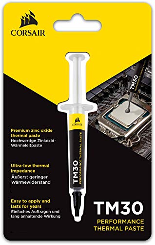 Corsair TM30 - CPU/GPU Pasta térmica (De Alto Rendimiento, Base de óxido Zinc Premium), 3 Gramos Corsair TM30 - CPU/GPU Pasta térmica (De Alto Rendimiento, Base de óxido Zinc Premium), 3 Gramos