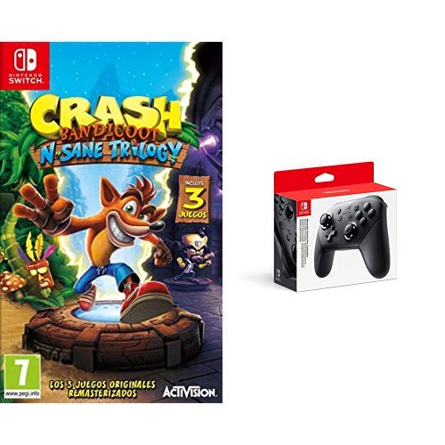 Crash Bandicoot N.Sane Trilogy & Nintendo Switch - Mando Pro Controller, Con Cable USB Crash Bandicoot N.Sane Trilogy & Nintendo Switch - Mando Pro Controller, Con Cable USB