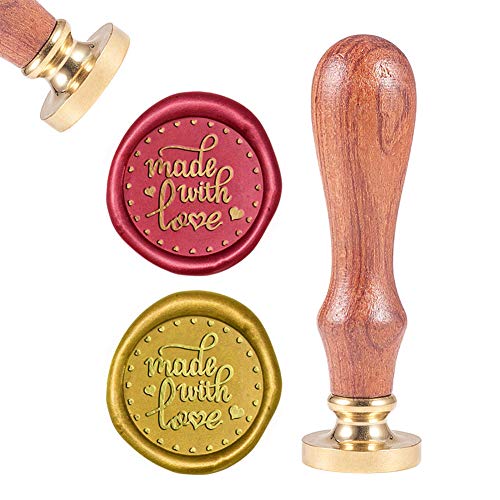 CRASPIRE Hecho con Amor Sello de Sello de Cera, Sellos de Cera de Sellado Retro Sello de Madera Sello de Cera 25mm Desmontable Sello de Latón Mango de Madera para Sobres Invitaciones Boda Adorno CRASPIRE Hecho con Amor Sello de Sello de Cera, Sellos de Cera de Sellado Retro Sello de Madera Sello de Cera 25mm Desmontable Sello de Latón Mango de Madera para Sobres Invitaciones Boda Adorno