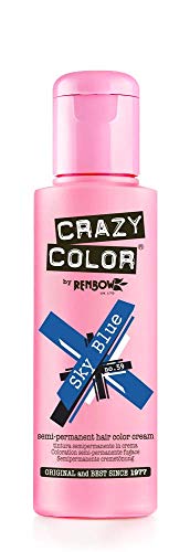 Crazy Color Sky Blue Nº 59 Crema Colorante del Cabello Semi-permanente, 100ml (002249) Crazy Color Sky Blue Nº 59 Crema Colorante del Cabello Semi-permanente, 100ml (002249)