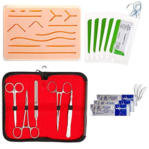 Crazyfly Kit de sutura todo incluido, práctico kit de sutura, dispositivo de entrenamiento perfecto para desarrollar y refinar técnicas de sutura
