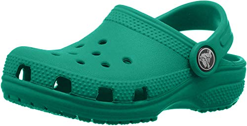 Crocs Classic Clog Kids Roomy fit, Zuecos Unisex niños, Verde (Deep Green 3tj), 32/33 EU