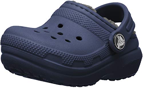 Crocs Classic Lined Clog K, Zuecos Unisex niños, Azul (Navy/Charcoal), 23-24 EU Crocs Classic Lined Clog K, Zuecos Unisex niños, Azul (Navy/Charcoal), 23-24 EU