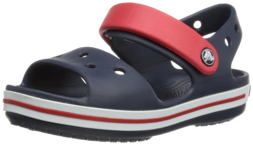 Crocs Crocband Sandal Kids, Sandalias Unisex Niños, Azul (Navy/Red), 25/26 EU