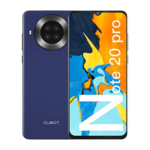 CUBOT Note 20 Pro Móviles Libres, 128GB + 8GB Smartphone, Pantalla 6.5” HD+, 20MP Quad cámara, Android 10.0 Teléfono Móvil, Batería 4200mAh, 4G Dual SIM, Face ID, NFC, GPS