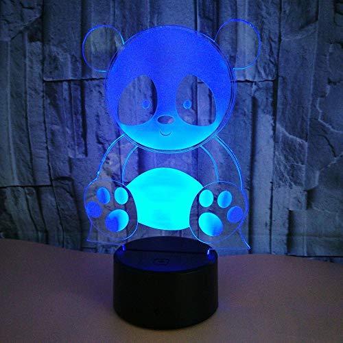 Cute Panda 3D Night Light Creative Electronic Illusion 3D Light LED 7 Color USB Touch Table Lamp Child Gift 2 Control Remoto Cute Panda 3D Night Light Creative Electronic Illusion 3D Light LED 7 Color USB Touch Table Lamp Child Gift 2 Control Remoto