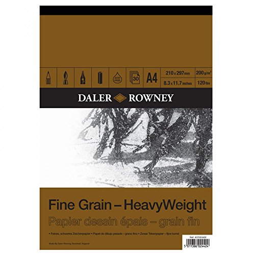 Daler Rowney DR437033400 - Paquete de papel ingres (grano fino, tamaño A4, 30 hojas)