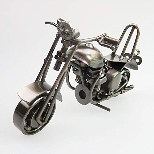 DAMAI STORE Pequeño Modelo De La Motocicleta del Hierro Artesanales De Metal La Decoración del Hogar del Regalo De Cumpleaños Creativo 15cm * 6cm * 7.5cm (Color : Gray)