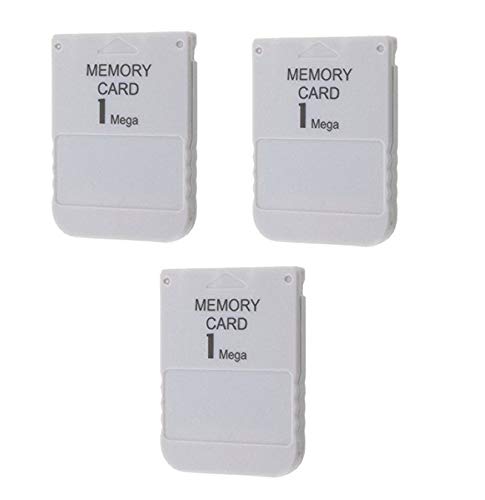 Darlington & Sohns 3 Piezas de Tarjetas de Memoria para PS1 Playstation 1 Tarjetas de Memoria 1 Tarjeta de Memoria MB Tarjeta de Memoria Tarjeta de Memoria Adecuada para Sony Playstation 1 PS1 PSX