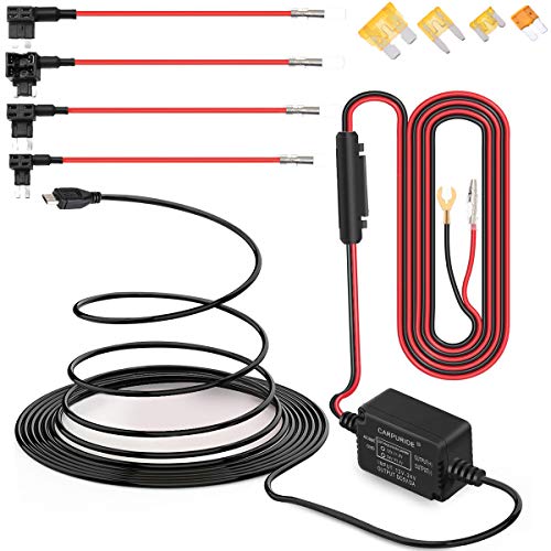 Dash CAM Hardwire Kit Micro Alambre Duro Coche Cargador Kit de Cable USB 12V - 24V a 5V para cámaras Dash GPS