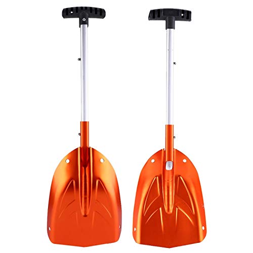 DAUERHAFT Pala quitanieves de aleación de Aluminio Naranja, para Quitar Nieve(Una Venta)