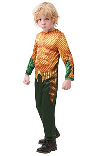 DC Comics - Disfraz de Aquaman para niños, infantil 9-10 años (Rubie's 641328-XL) DC Comics - Disfraz de Aquaman para niños, infantil 9-10 años (Rubie's 641328-XL)