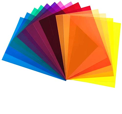 DECARETA 14pcs Filtros de Colores Transparentes Gelatinas Fotográficas superpuestas A4 Filtro de Gel de Corrección Película de Color de Transparencia Filtro de Luz de Gel Plástico 29.7 * 21 cm DECARETA 14pcs Filtros de Colores Transparentes Gelatinas Fotográficas superpuestas A4 Filtro de Gel de Corrección Película de Color de Transparencia Filtro de Luz de Gel Plástico 29.7 * 21 cm