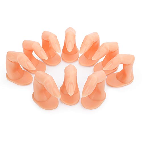 Deciniee Dedo de Práctica, 10 Piezas Exhibición Entrenamiento de Manicura Práctica de Dedo Falso Modelo de Dedo de Plástico para Práctica de Arte de Uñas Deciniee Dedo de Práctica, 10 Piezas Exhibición Entrenamiento de Manicura Práctica de Dedo Falso Modelo de Dedo de Plástico para Práctica de Arte de Uñas
