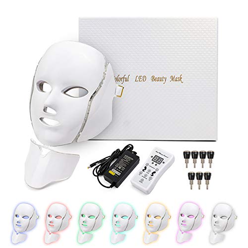 Deciniee Máscara de Terapia de Luz, 7 Colores Led de Belleza Facial Fotón Rejuvenecimiento de La Piel Fototerapia Tratamiento de La Piel Facial Cuidado Facial Antienvejecimiento Máscara de Ajuste Deciniee Máscara de Terapia de Luz, 7 Colores Led de Belleza Facial Fotón Rejuvenecimiento de La Piel Fototerapia Tratamiento de La Piel Facial Cuidado Facial Antienvejecimiento Máscara de Ajuste