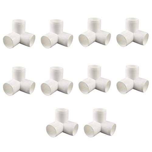 DEDC Codo de Ajuste de PVC de 3 Vías 1/2 en T, Construcción de Muebles de PVC Resistente Y Proyectos de Fontanería Disponibles, Color Blanco DEDC Codo de Ajuste de PVC de 3 Vías 1/2 en T, Construcción de Muebles de PVC Resistente Y Proyectos de Fontanería Disponibles, Color Blanco