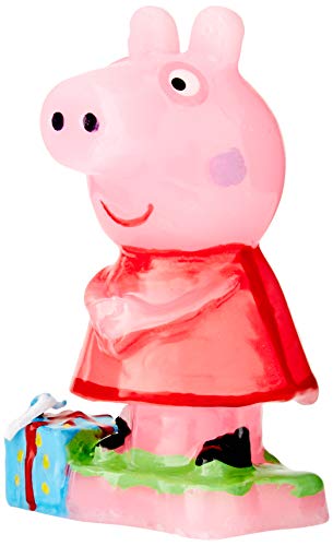 dekora 346089 Vela de Cumpleaños de Peppa Pig con Un Regalo, Cera, Multicolor, 3x3x8 cm