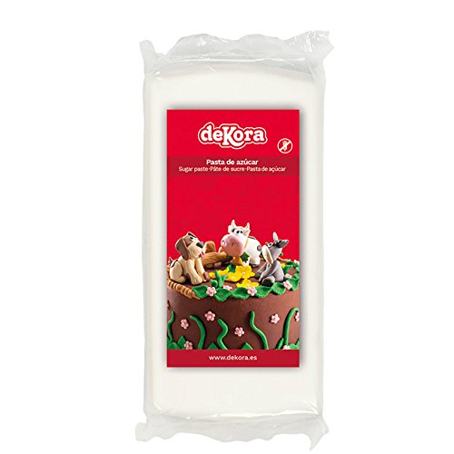 Dekora - Cobertura para Tartas de Fondant de Color Blanco - 250 gr