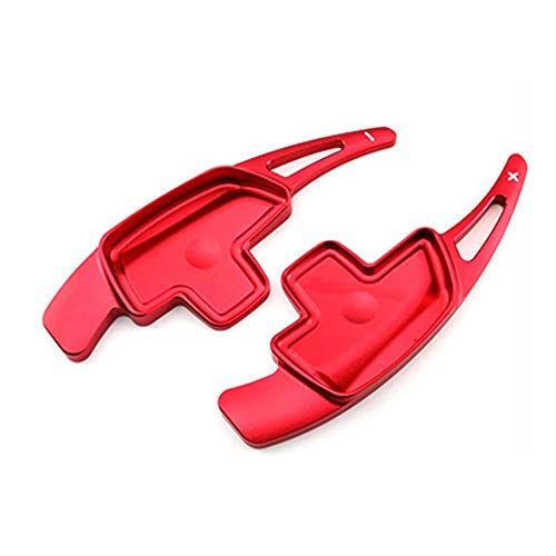 Dequate 2 Pcs Extensiones De Levas - para Mercedes Benz, Steering Wheel Dsg Paddle Levas Shifter Extensions, Rojo/Plateado