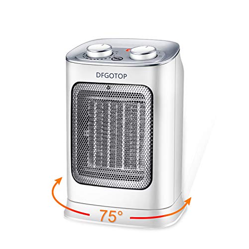 DFGOTOP Mini Calefactor Eléctrico Cerámico Baño, Calefacción Eléctrica Silenciosa Bajo Consumo, Portátil Calefactores Aire Caliente Pequeño Blanco DFGOTOP Mini Calefactor Eléctrico Cerámico Baño, Calefacción Eléctrica Silenciosa Bajo Consumo, Portátil Calefactores Aire Caliente Pequeño Blanco