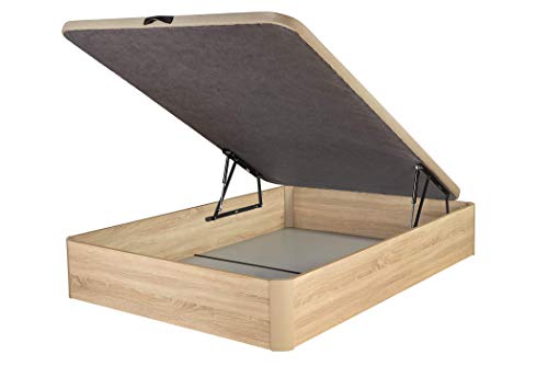 DHOME Canape Abatible Tapizado 3D Cambrian con Apertura Normal o Lateral Esquinas Macizas de Haya canapé Madera Roble (150x190 30mm) DHOME Canape Abatible Tapizado 3D Cambrian con Apertura Normal o Lateral Esquinas Macizas de Haya canapé Madera Roble (150x190 30mm)